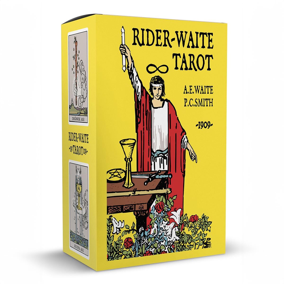 Ekorp Kitap Rider-Waite Tarot, Arthur Edward Waite, 78 Kartlık Deste ve 96 Sayfa Rehber Kitap