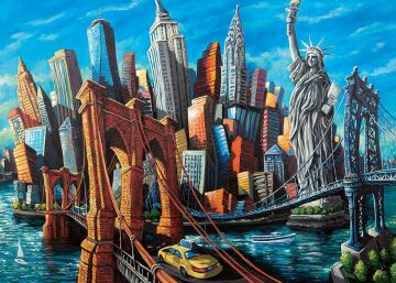 Ravensburger New York'a Hoş Geldiniz Yetişkinler için 1000 Parça Yapboz - Her Parça Eşsizdir, Softclick Teknolojisi Parçaların Birbirine Mükemmel Uyduğu Anlamına Geldiniz