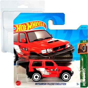 Hot Wheels Mitsubishi Pajero Evolution Mud Sunds 3/5 (175/250) HKG47 Short Card Matel 2023 + Blister & Kart Koruyucu Paketi Friki Maymun