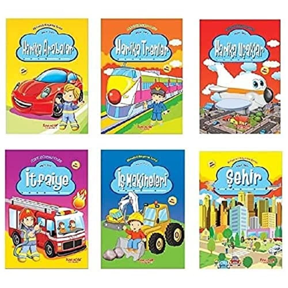 Aktiviteli Boyama Serisi - Mavi (6 Kitap)