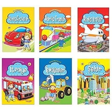 Aktiviteli Boyama Serisi - Mavi (6 Kitap)