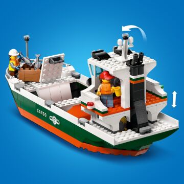 LEGO City Yük Gemili Liman 60422-8 Yaş ve Üzeri Çocuklar için Yaratıcı Oyuncak Yapım Seti