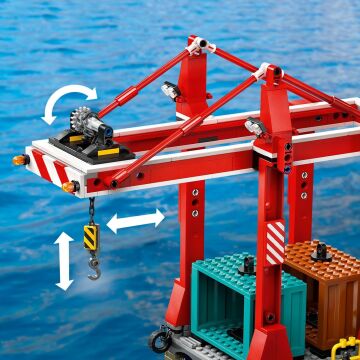 LEGO City Yük Gemili Liman 60422-8 Yaş ve Üzeri Çocuklar için Yaratıcı Oyuncak Yapım Seti