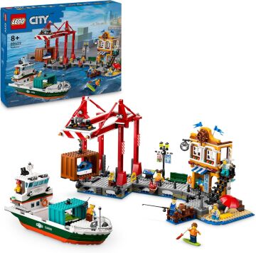 LEGO City Yük Gemili Liman 60422-8 Yaş ve Üzeri Çocuklar için Yaratıcı Oyuncak Yapım Seti