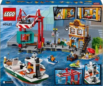 LEGO City Yük Gemili Liman 60422-8 Yaş ve Üzeri Çocuklar için Yaratıcı Oyuncak Yapım Seti