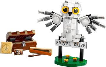 LEGO Harry Potter Hedwig, Privet Drive 4 Numara’da 76425-7 Yaş ve Üzeri Harry Potter Hayranları için Koleksiyonluk Yaratıcı Oyuncak Yapım Seti (336 Parça)