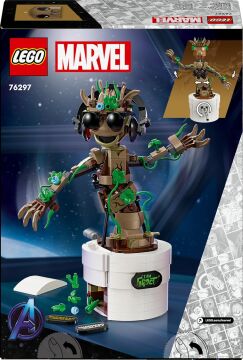 LEGO Marvel Dans Eden Groot 76297 – 10 Yaş ve Üzeri Süper Kahraman Severler İçin Hareketli Galaksinin Koruyucuları Karakteri İçeren Yaratıcı Oyuncak Model Yapım Seti (459 Parça)