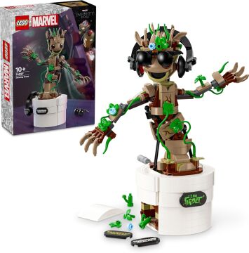 LEGO Marvel Dans Eden Groot 76297 – 10 Yaş ve Üzeri Süper Kahraman Severler İçin Hareketli Galaksinin Koruyucuları Karakteri İçeren Yaratıcı Oyuncak Model Yapım Seti (459 Parça)