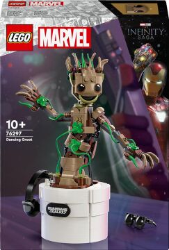 LEGO Marvel Dans Eden Groot 76297 – 10 Yaş ve Üzeri Süper Kahraman Severler İçin Hareketli Galaksinin Koruyucuları Karakteri İçeren Yaratıcı Oyuncak Model Yapım Seti (459 Parça)