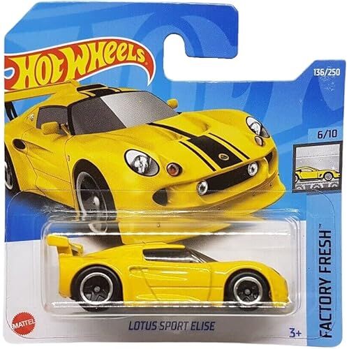 Hot Wheels - Lotus Sport Elise - Factory Fresh 6/10 - HCX44 - Kısa Kart - Sarı - Spor Araba - Mattel 2022