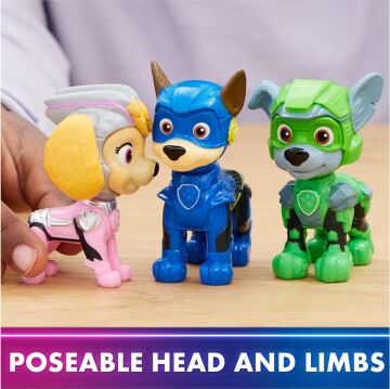 Paw Patrol: Süper Film, 6 süper kahraman oyun figürlü hediye seti, 3 yaşından büyük çocuklar için uygun oyuncak