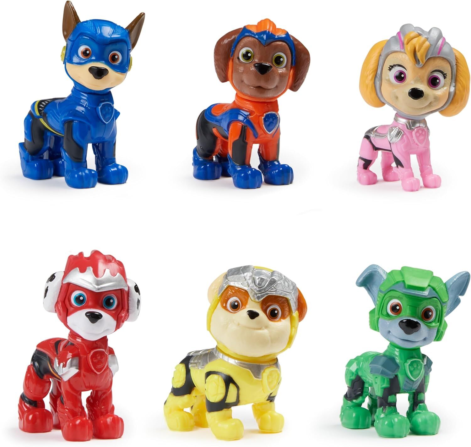 Paw Patrol: Süper Film, 6 süper kahraman oyun figürlü hediye seti, 3 yaşından büyük çocuklar için uygun oyuncak