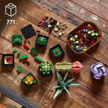 LEGO® ICONS Sukulentler 10309 - Yetişkinler İçin LEGO Botanik Koleksiyonunun Tamamlayıcısı Sergilenebilir Yaratıcı Model Yapım Seti