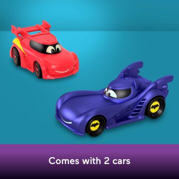 Fisher-Price DC Batwheels Oyuncak Araba Yarışı Pisti Oyun Seti, Işıklar ve Sesler ile Fırlatma ve Yarış Batcave, Bam The Batmobile & Redbird Araçları, Yaş 3+ Yaş