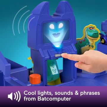 Fisher-Price DC Batwheels Oyuncak Araba Yarışı Pisti Oyun Seti, Işıklar ve Sesler ile Fırlatma ve Yarış Batcave, Bam The Batmobile & Redbird Araçları, Yaş 3+ Yaş