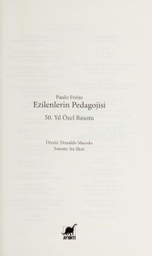 Ezilenlerin Pedagojisi: Genişletilmiş 50. Yıl Özel Basımı Ek Önsöz ve Söyleşilerle