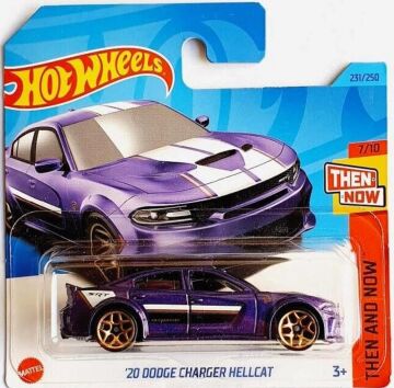 Hot Wheels - ´20 Dodge Charger Hellcat - Then and Now 7/10 - HKJ45 - Short Card - Lila metalik - SRT - Mattel 2023