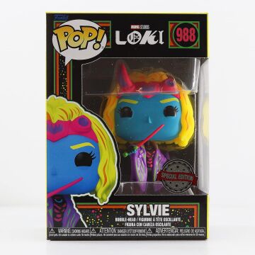 Funko Pop! Marvel Black Light Vinyl Figure Collection MCU Glow Toy (Sylvie)