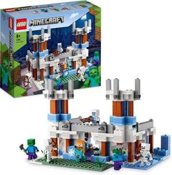 LEGO® Minecraft® Buz Kalesi 21186-8 Yaş ve Üzeri Çocuklar için İskeletli Oyuncak Yapım Seti (499 Parça)