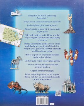 Çocuklar İçin Dünya Atlası: 50 ayrıntılı harita / 3000'in üzerinde çizim: 50 ayrıntılı harita / 3000'in üzerinde çizim