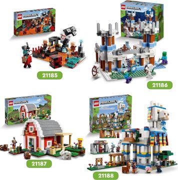 LEGO® Minecraft® Buz Kalesi 21186-8 Yaş ve Üzeri Çocuklar için İskeletli Oyuncak Yapım Seti (499 Parça)