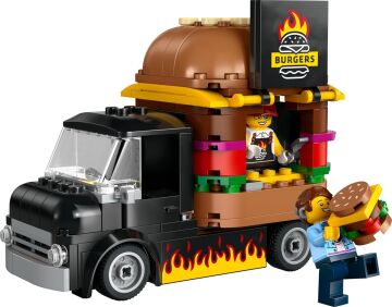 LEGO City Hamburger Kamyonu 60404-5 Yaş ve Üzeri için Yaratıcı Oyuncak Yapım Seti (194 Parça)