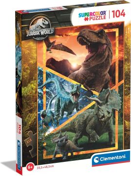 CLEMENTONI 104 el. Super kolor Jurassic world 27181 [PUZZLE]