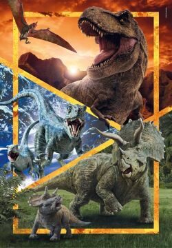 CLEMENTONI 104 el. Super kolor Jurassic world 27181 [PUZZLE]