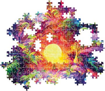 CLEMENTONI 500 el. Compact Psychedelic Jungle Sunrise [PUZZLE]