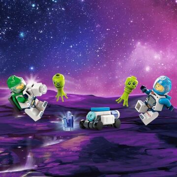 LEGO City Uzay Keşif Robotu ve Uzaylı Canlı 60431-6 Yaş ve Üzeri Çocuklar için 2 Astronot Minifigürü İçeren Yaratıcı Oyuncak Yapım Seti (311 Parça)