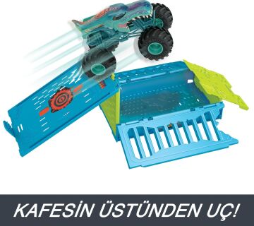 Hot Wheels Monster Trucks 1:24 Mega Wrex'in Çarpışma Kafesi, 3 yaş ve üzeri, HNC29