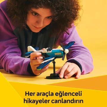 LEGO Creator 3’ü 1 Arada Uçak: Yarış Uçağı 31160-7 Yaş ve Üzeri Çocuklar için Jet veya Helikoptere Dönüşebilen Oyuncak Yapım Seti, Doğum Günü Hediyesi (178 Parça)