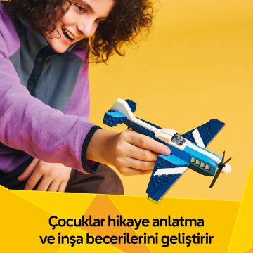 LEGO Creator 3’ü 1 Arada Uçak: Yarış Uçağı 31160-7 Yaş ve Üzeri Çocuklar için Jet veya Helikoptere Dönüşebilen Oyuncak Yapım Seti, Doğum Günü Hediyesi (178 Parça)