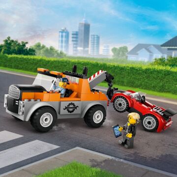LEGO City Çekici Kamyon ve Spor Araba Tamiri 60435-4 Yaş ve Üzeri Çocuklar için Yaratıcı Oyuncak Yapım Seti (101 Parça)