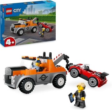 LEGO City Çekici Kamyon ve Spor Araba Tamiri 60435-4 Yaş ve Üzeri Çocuklar için Yaratıcı Oyuncak Yapım Seti (101 Parça)