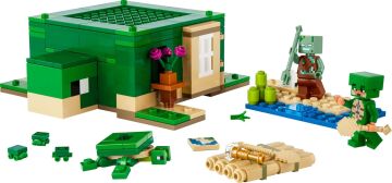 LEGO Minecraft Kaplumbağa Plaj Evi 21254-7 Yaş ve Üzeri Macera Oyunları Seven Çocuklar İçin 3 adet LEGO Minecraft Minifigürü içeren Yaratıcı Oyuncak Yapım Seti (234 Parça)