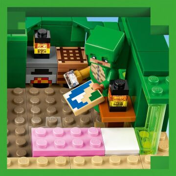 LEGO Minecraft Kaplumbağa Plaj Evi 21254-7 Yaş ve Üzeri Macera Oyunları Seven Çocuklar İçin 3 adet LEGO Minecraft Minifigürü içeren Yaratıcı Oyuncak Yapım Seti (234 Parça)
