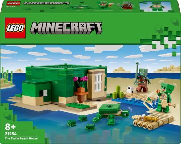 LEGO Minecraft Kaplumbağa Plaj Evi 21254-7 Yaş ve Üzeri Macera Oyunları Seven Çocuklar İçin 3 adet LEGO Minecraft Minifigürü içeren Yaratıcı Oyuncak Yapım Seti (234 Parça)