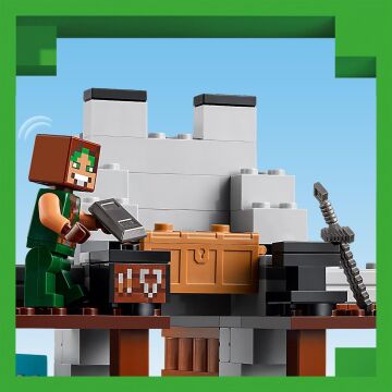 LEGO Minecraft Kurt Kalesi 21261-8 Yaş ve Üzeri Macera Oyunları Seven Çocuklar İçin İskelet Kaşif İçeren Yaratıcı Oyuncak Yapım Seti (312 Parça)