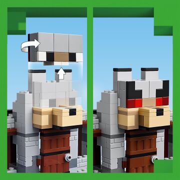 LEGO Minecraft Kurt Kalesi 21261-8 Yaş ve Üzeri Macera Oyunları Seven Çocuklar İçin İskelet Kaşif İçeren Yaratıcı Oyuncak Yapım Seti (312 Parça)