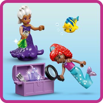 LEGO Disney Princess Ariel’in Kristal Mağarası 43254 – 4 Yaş ve Üzeri Çocuklar İçin Deniz Kızı ve Balık Figürleri İçeren Yaratıcı Oyuncak Yapım Seti (141 Parça)