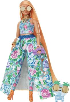 Barbie Extra Fancy - Çiçekli Kostümlü Bebek, 3 yaş ve üzeri, HHN14
