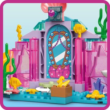 LEGO Disney Princess Ariel’in Kristal Mağarası 43254 – 4 Yaş ve Üzeri Çocuklar İçin Deniz Kızı ve Balık Figürleri İçeren Yaratıcı Oyuncak Yapım Seti (141 Parça)