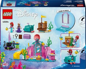 LEGO Disney Princess Ariel’in Kristal Mağarası 43254 – 4 Yaş ve Üzeri Çocuklar İçin Deniz Kızı ve Balık Figürleri İçeren Yaratıcı Oyuncak Yapım Seti (141 Parça)