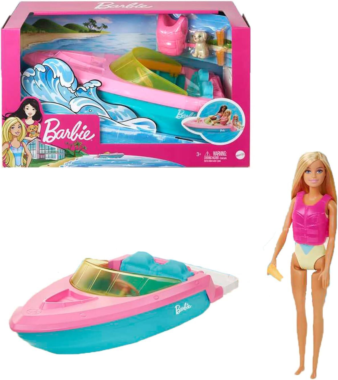 Barbie Bebek ve Teknesi Oyun Seti, 3 yaş ve üzeri, GRG30