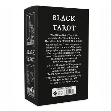 Ekorp Kitap Black Tarot English Edition, Arthur Edward Waite, 78 Kartlık Deste ve 96 Sayfa Rehber Kitap
