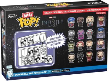 Funko Bitty Pop! Marvel - Iron Man - War Machine, Vision, Ultron ve Sürpriz Mini Gizem Figürü - 2,2 cm - Marvel Comics Koleksiyonlanabilir - İstiflenebilir Raf Dahil, Hediye Fikri