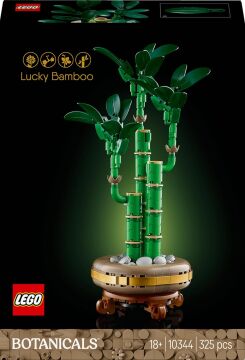 LEGO Botanicals Şans Bambusu 10344 – Yetişkin Kadın ve Erkekler için Bambu Sapları, Çakıl Taşları ve Ahşap Efektli Saksı İçeren Dekoratif Bitki Seti, Ev ve Ofis Dekorasyonu Hediye Fikri (325 Parça)