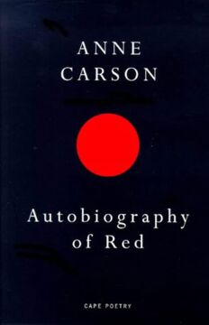 Autobiography Of Red (Cape Poetry)