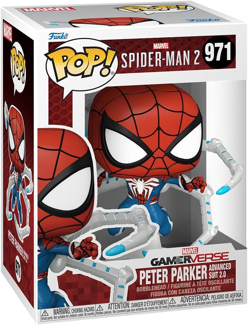Funko Pop! Marvel: Gamerverse - Örümcek Adam 2, Peter Parker Gelişmiş Takım 2.0